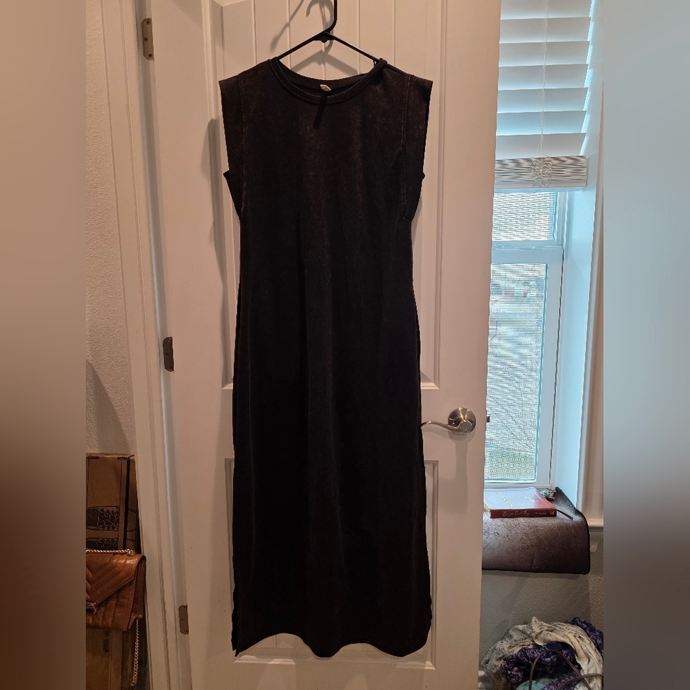 Greserelle Graphite Sleeveless Dress With Pockets! New With No Tags!
